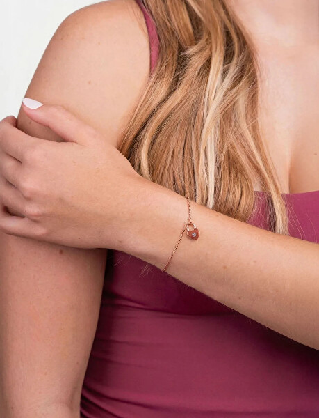 Pozlacený náramek s krystaly Zibella Rose Gold