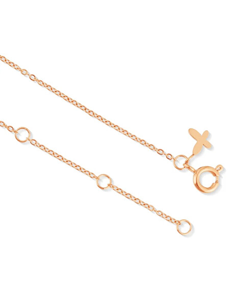 Pozlacený náramek s motýlkem Elaria Rose Gold