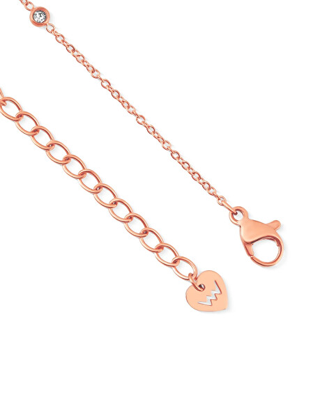 Pozlacený náramek se srdcem Arisca Rose Gold