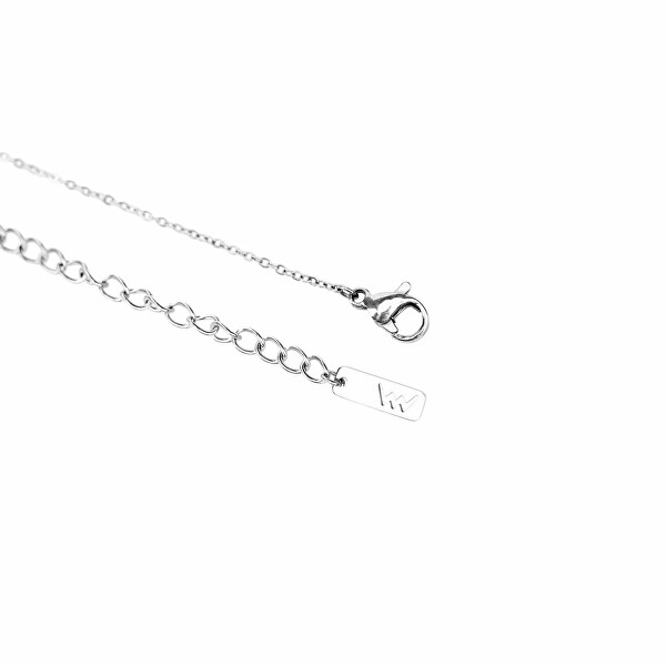 Půvabný ocelový náhrdelník s kroužky Silver Bludes