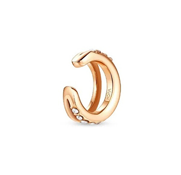 Rozdvojená single záušnice se zirkony Vein Rose Gold