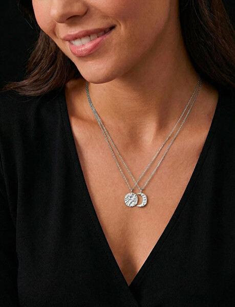 Set náhrdelníků Měsíc Lunara Silver (2 náhrdelníky)
