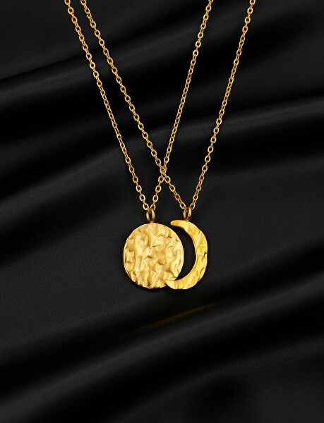 Set náhrdelníků s motivem měsíce Lunara Gold (2 náhrdelníky)