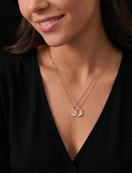 Set náhrdelníků Měsíc Lunara Rose Gold (2 náhrdelníky)