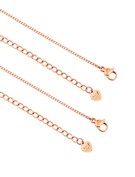 Set náhrdelníků Srdce Claribel Rose Gold (2 náhrdelníky)