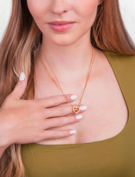 Set náhrdelníků Srdce Claribel Rose Gold (2 náhrdelníky)