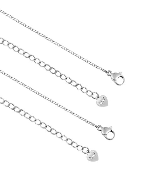Set náhrdelníků Srdce Claribel Silver (2 náhrdelníky)