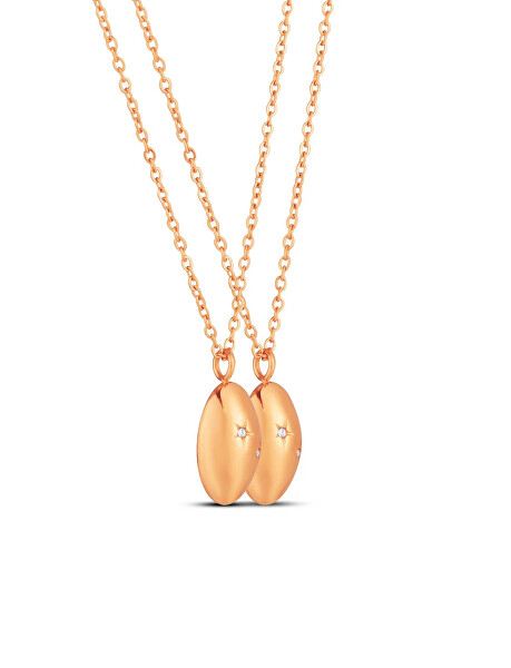 Set párových náhrdelníků Auremi Rose Gold (2 náhrdelníky)