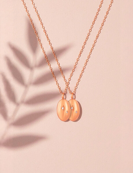 Set párových náhrdelníků Auremi Rose Gold (2 náhrdelníky)