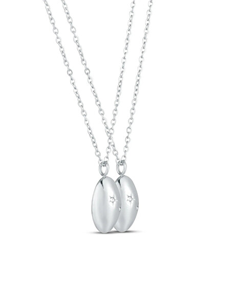 Set párových náhrdelníků Auremi Silver (2 náhrdelníky)