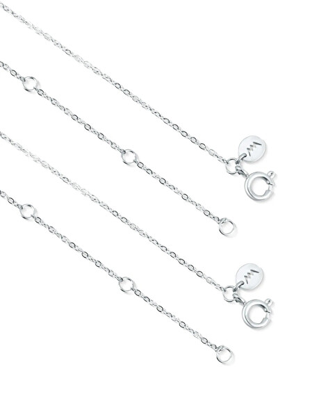 Set párových náhrdelníků Auremi Silver (2 náhrdelníky)