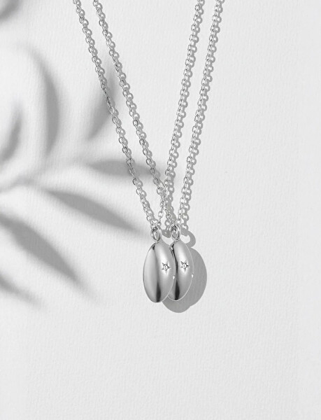 Set párových náhrdelníků Auremi Silver (2 náhrdelníky)
