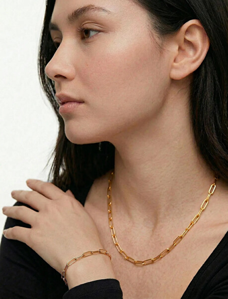 Slušivý pozlacený náhrdelník Isel Gold