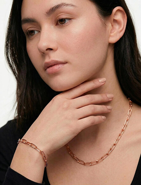 Slušivý pozlacený náramek Elar Rose Gold