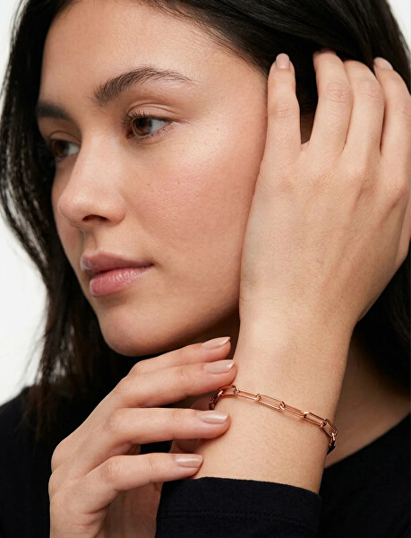 Slušivý pozlacený náramek Isel Rose Gold