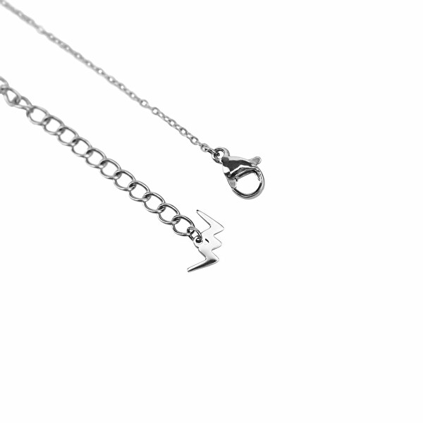 Stylový ocelový náhrdelník s kroužky Silver Laima
