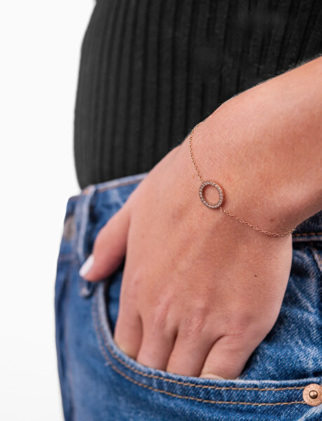 Elegantní pozlacený náramek Elorina Rose Gold