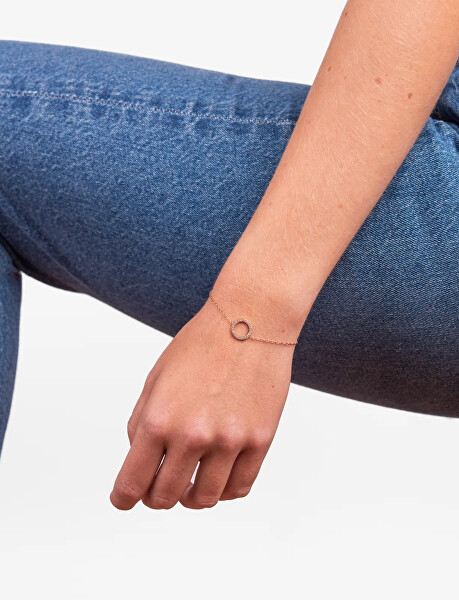 Elegantní pozlacený náramek Elorina Rose Gold