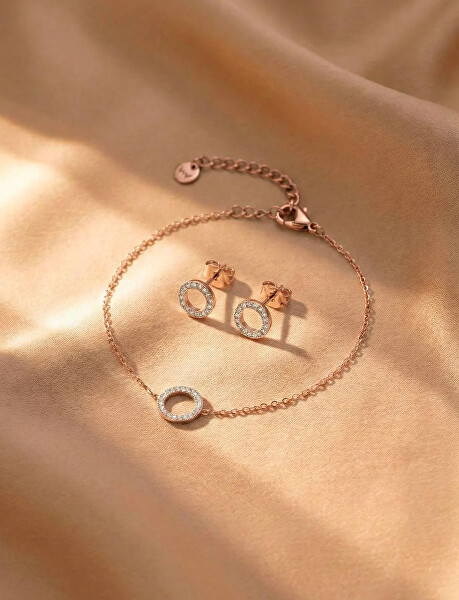 Elegantní pozlacený náramek Elorina Rose Gold