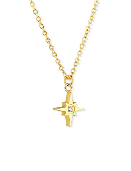 Třpytivý pozlacený náhrdelník Hvězda Staria Gold