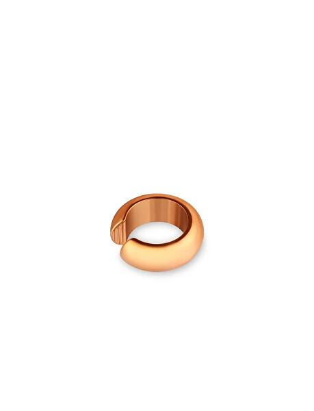 Výrazná single ocelová záušnice Mirn Rose Gold
