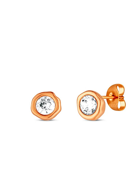 Designové pozlacené náušnice Ellin Rose Gold