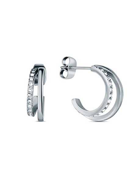 Elegantní kruhové náušnice Riny Silver