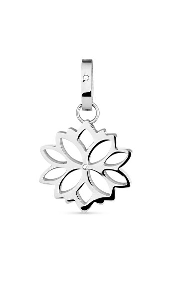 Krásný ocelový přívěsek Lotosový květ Silver Nizza