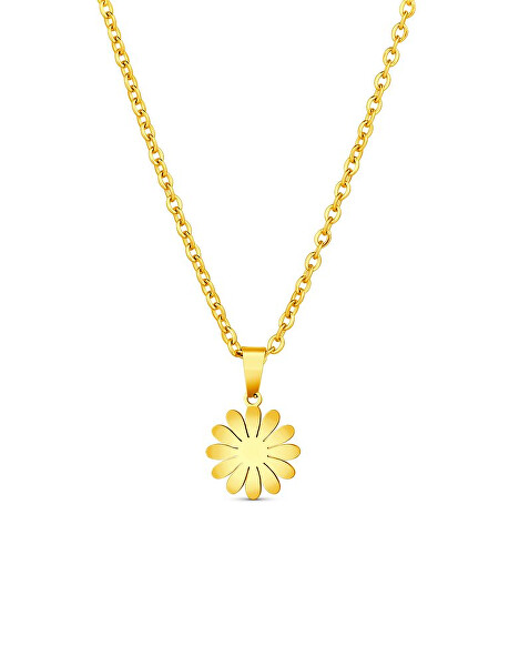 Krásny pozlátený náhrdelník Kvetina Riterra Gold
