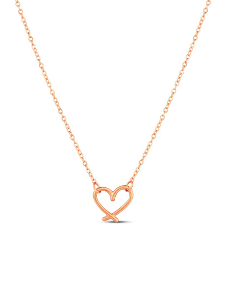Krásný pozlacený náhrdelník Srdíčko Emery Rose Gold