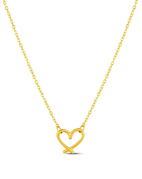 Krásný pozlacený náhrdelník Srdíčko Emery Gold