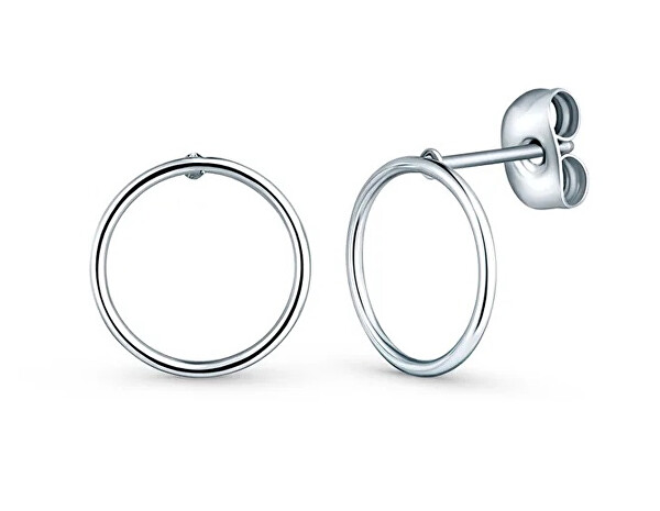 Minimalistische Ohrringe aus Stahl Ring QUPIA SILVER
