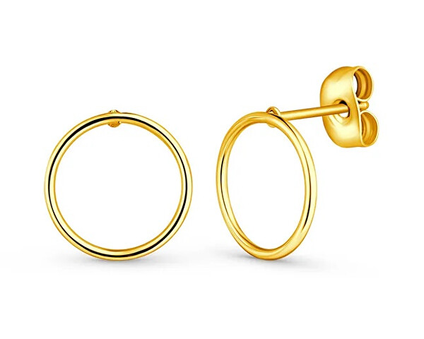 Minimalistische vergoldete Ohrringe Ring Qupia Gold