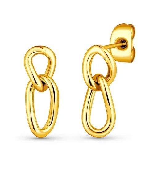 Moderne vergoldete Ohrringe Lusha Gold