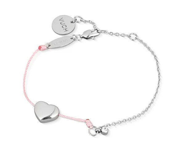 Módní náramek Shiny Heart Pink