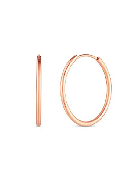 Nadčasové pozlacené kruhy Yetta Middle Rose Gold
