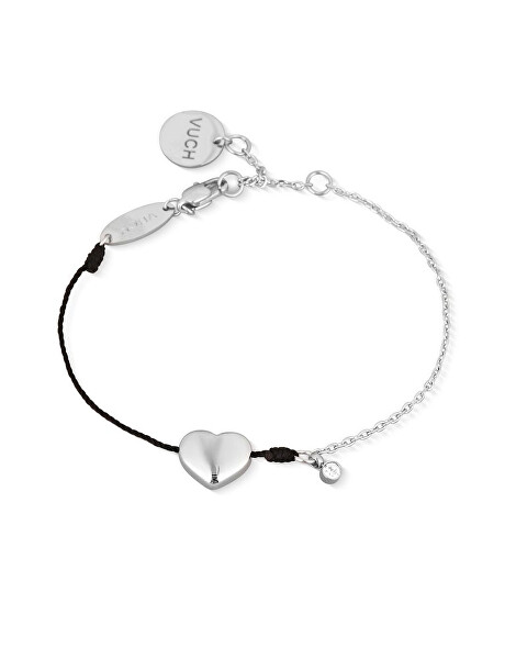 Náramek se srdíčkem Shiny Heart Black