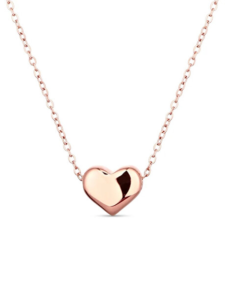 Něžný náhrdelník se srdíčkem Deep Love Rose Gold