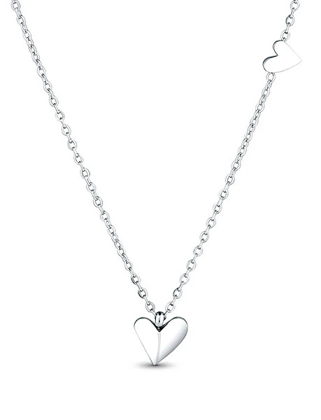 Dámský ocelový náhrdelník se srdíčky Migalla Silver