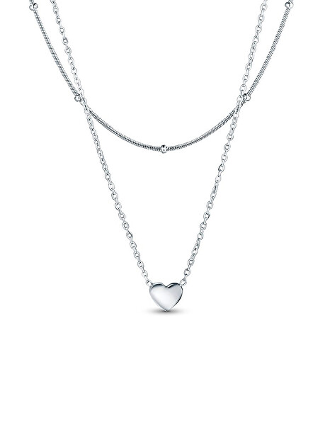 Originální dvojitý ocelový náhrdelník Detis Silver