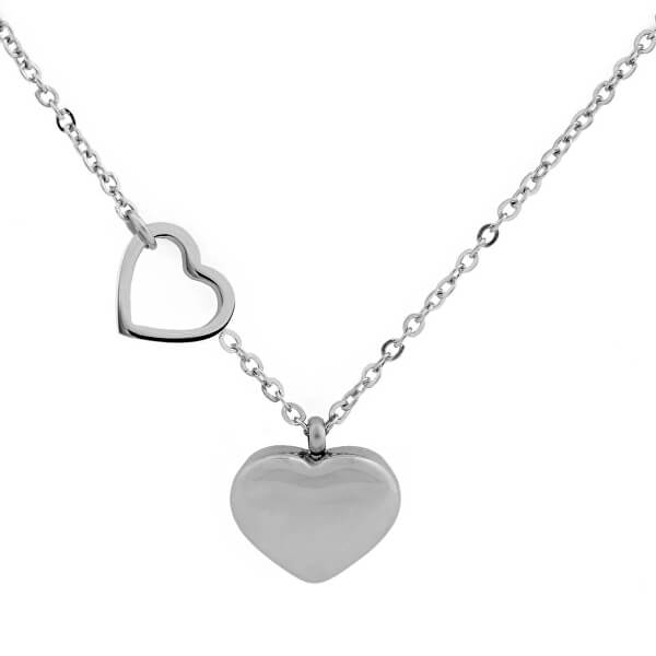 Romantický oceľový náhrdelník Inlove Silver