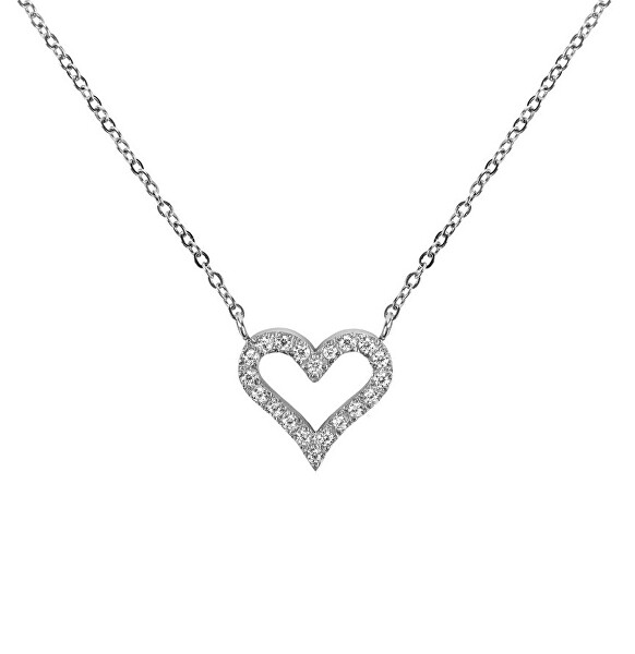 Romantický ocelový náhrdelník s krystaly Silver Stipe