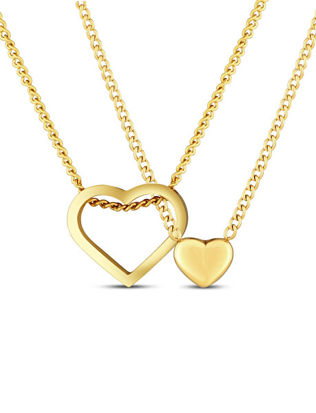 Set náhrdelníků Srdce Claribel Gold (2 náhrdelníky)