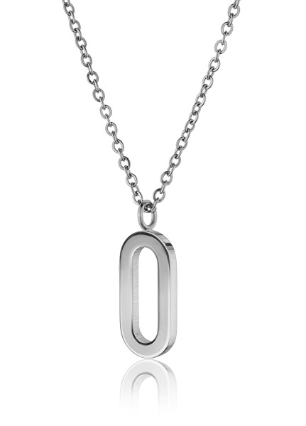 Moderný oceľový náhrdelník VN1098S (retiazka, prívesok)
