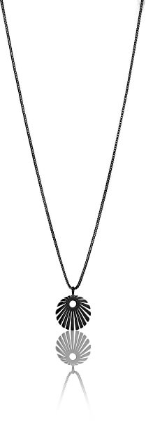 Originální černý náhrdelník z oceli VN1094B