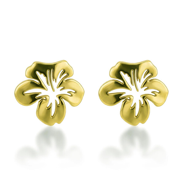Pozlátené náušnice Kvietky Gold Bijou Mystique VWE260603G