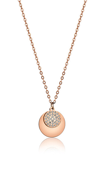 Pôvabný bronzový náhrdelník s príveskami VN1099R
