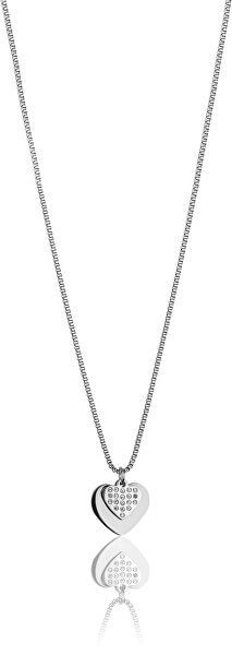 Romantický oceľový náhrdelník s kryštálmi VN1093S