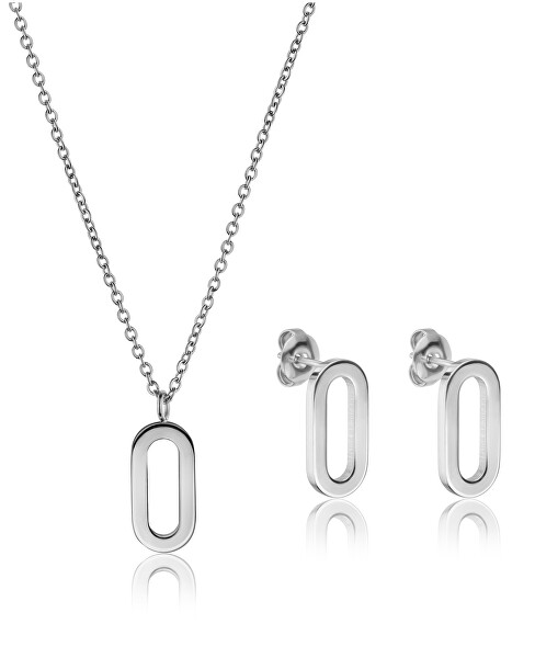 Set elegant de bijuterii din oțel VS1119S (lanț, pandantiv, cercei)