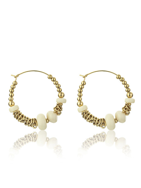 Modische vergoldete Ohrringe Dream White Earrings MCE23117G